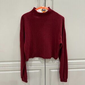 Reformation Deep Red Turtleneck Sweater